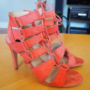 Dolce Vita Tyler Heel in Coral Nubuck Suede Size 8.5 Womens